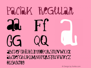 Paciak Regular 001.001;com.myfonts.cuda-wianki.paciak.regular.wfkit2.3CW8 Font Sample