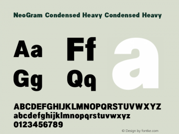 NeoGram Condensed Heavy Condensed Heavy Version 1.001;PS 001.001;hotconv 1.0.56;makeotf.lib2.0.21325;com.myfonts.northernblock.neo-gram.cond-heavy.wfkit2.3PLM Font Sample