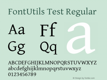 FontUtils Test Regular Version 0.1图片样张