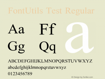 FontUtils Test Regular Version 0.003 2005图片样张