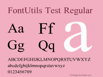 FontUtils Test Regular Version 0.003 2005图片样张