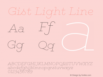 Gist Light Line Version 1.000图片样张