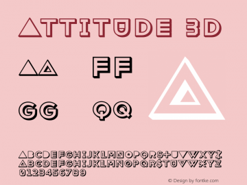 Attitude 3d 2.001 Font Sample