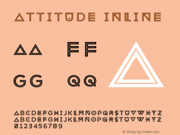 Attitude Inline 1.001 Font Sample