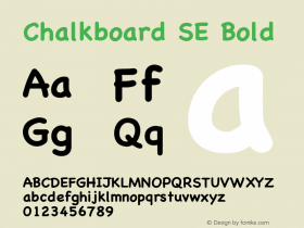 Chalkboard SE Bold 8.1d1e1 Font Sample