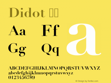 Didot 粗体 9.0d1e1图片样张