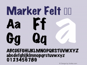 Marker Felt 宽体 9.0d1e1 Font Sample