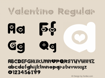 Valentino Regular 1.00 Font Sample