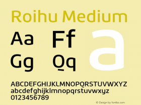 Roihu Medium Version 1.000;PS 001.001;hotconv 1.0.56;com.myfonts.mika-melvas.roihu.medium.wfkit2.46jd图片样张