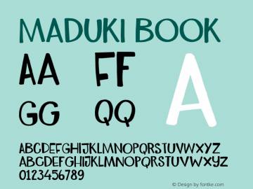 Maduki Book Version 1.000;com.myfonts.ha Font Sample