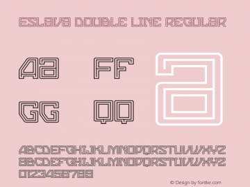 Eslava Double Line Regular 001.000;com.myfonts.graviton.eslava.double-line.wfkit2.44NZ Font Sample