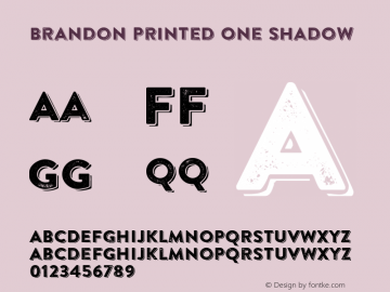 Brandon Printed One Shadow Version 001.000;com.myfonts.hvdfonts.brandon-printed.one-shadow.wfkit2.46o4图片样张