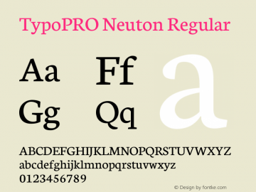 TypoPRO Neuton Regular Version 1.43图片样张