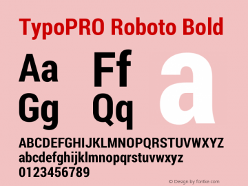 TypoPRO Roboto Bold Version 1.200311; 2013 Font Sample
