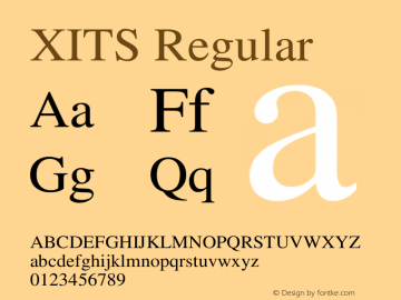 XITS Regular Version $version Font Sample