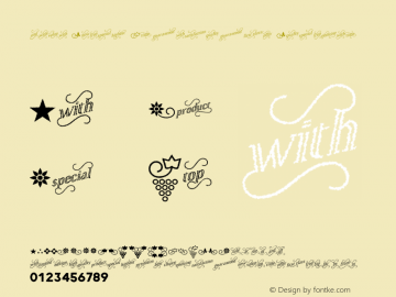 Yapa Rough Ornaments Regular Version 1.000 Font Sample