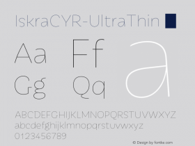IskraCYR-UltraThin ☞ Version 1.000;com.myfonts.type-together.iskra.cyr-ultrathin.wfkit2.3UqR图片样张