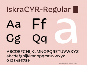 IskraCYR-Regular ☞ Version 1.000;com.myfonts.type-together.iskra.cyr-regular.wfkit2.3UqN Font Sample