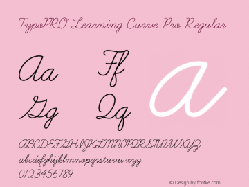 TypoPRO Learning Curve Pro Regular Version 1.000 Font Sample