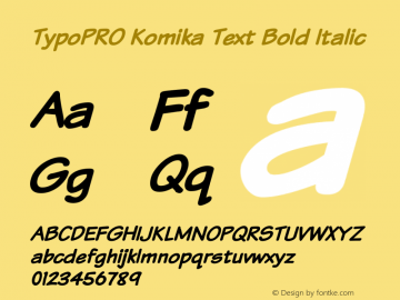 TypoPRO Komika Text Bold Italic 2.0图片样张