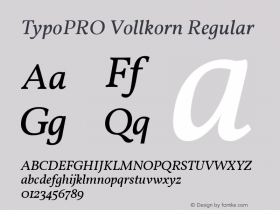 TypoPRO Vollkorn Regular Version 2.001图片样张