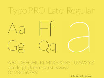 TypoPRO Lato Regular Version 1.105; Western+Polish opensource图片样张