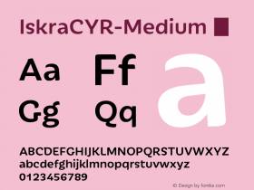 IskraCYR-Medium ☞ Version 1.000;com.myfonts.type-together.iskra.cyr-medium.wfkit2.3UqL Font Sample