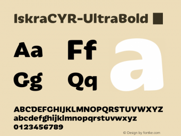 IskraCYR-UltraBold ☞ Version 1.000;com.myfonts.type-together.iskra.cyr-ultrabold.wfkit2.3UqD Font Sample