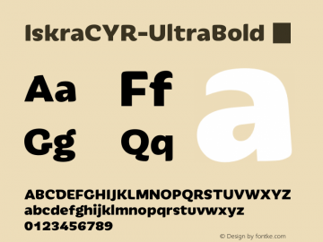 IskraCYR-UltraBold ☞ Version 1.000;com.myfonts.type-together.iskra.cyr-ultrabold.wfkit2.3UqD图片样张