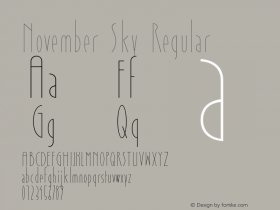 November Sky Regular Version 1.001图片样张