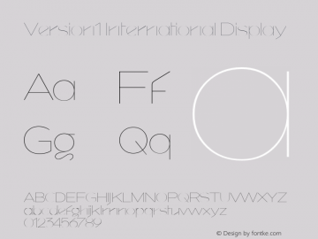 Version1 International Display Version 1.003;PS 001.003;hotconv 1.0.70;makeotf.lib2.5.58329;com.myfonts.volcano.version-1-international.display.wfkit2.468S Font Sample