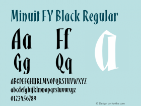 Minuit FY Black Regular Version 1.000 Font Sample