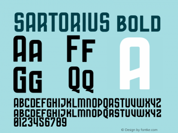 SARTORIUS bold 1.000 Font Sample