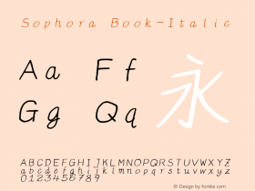 Sophora Book-Italic Version 4.2.8图片样张