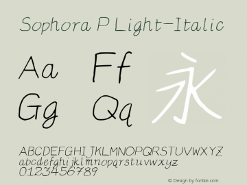 Sophora P Light-Italic Version 4.2.8图片样张