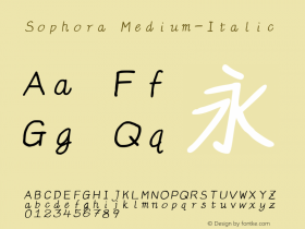 Sophora Medium-Italic Version 4.2.8图片样张
