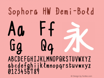 Sophora HW Demi-Bold Version 4.2.8图片样张