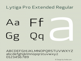 Lytiga Pro Extended Regular Version 1.000; Fonts for Free; vk.com/fontsforfree Font Sample