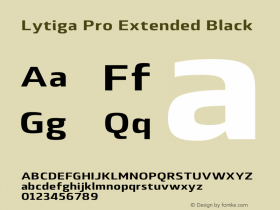 Lytiga Pro Extended Black Version 1.000; Fonts for Free; vk.com/fontsforfree Font Sample