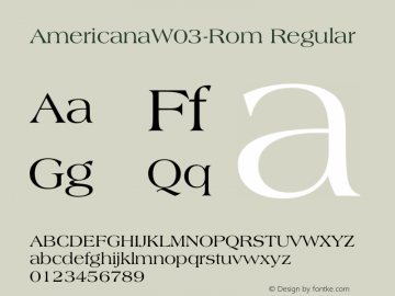 AmericanaW03-Rom Regular Version 1.00图片样张
