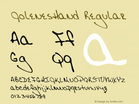 JolenesHand Regular Copyright (c)1996 Expert Software, Inc. Font Sample