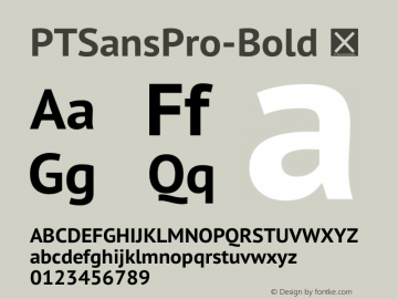 PTSansPro-Bold ☞ Version 1.001;com.myfonts.paratype.pt-sans-pro.bold.wfkit2.3ukG Font Sample
