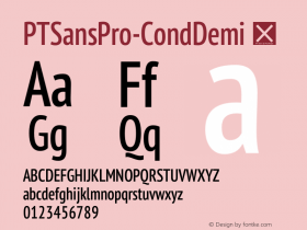 PTSansPro-CondDemi ☞ Version 1.000;com.myfonts.paratype.pt-sans-pro.condensed-demi.wfkit2.3ukB图片样张