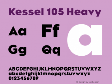 Kessel 105 Heavy Version 3.000 Font Sample