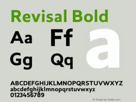 Revisal Bold Version 1.000; Fonts for Free; vk.com/fontsforfree图片样张