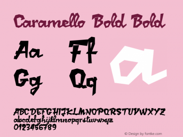 Caramello Bold Bold Version 1.310;PS 001.310;hotconv 1.0.70;makeotf.lib2.5.58329 DEVELOPMENT;com.myfonts.resistenza.caramello.bold.wfkit2.44k4 Font Sample