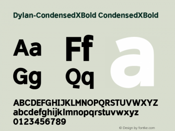 Dylan-CondensedXBold CondensedXBold Version 2.000图片样张