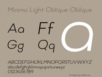 Minimo Light Oblique Oblique Version 1.000图片样张