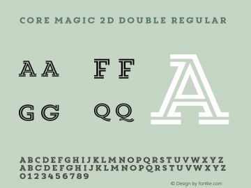 Core Magic 2D Double Regular Version 1.000 Font Sample