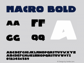 Macro Bold Version 2.000 Font Sample